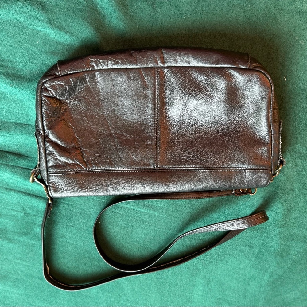 American Vintage Black Leather Satchel - Picture 10 of 15